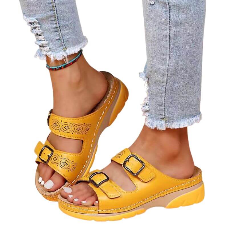 Sorrento Non-Slip Open Toe Wedge Sandals – Ardour Sandals