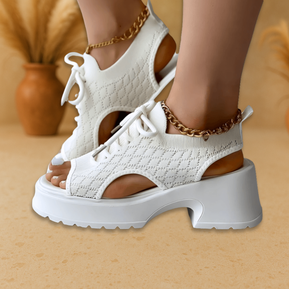 Alvona Breathable Knit Wedge Sandals