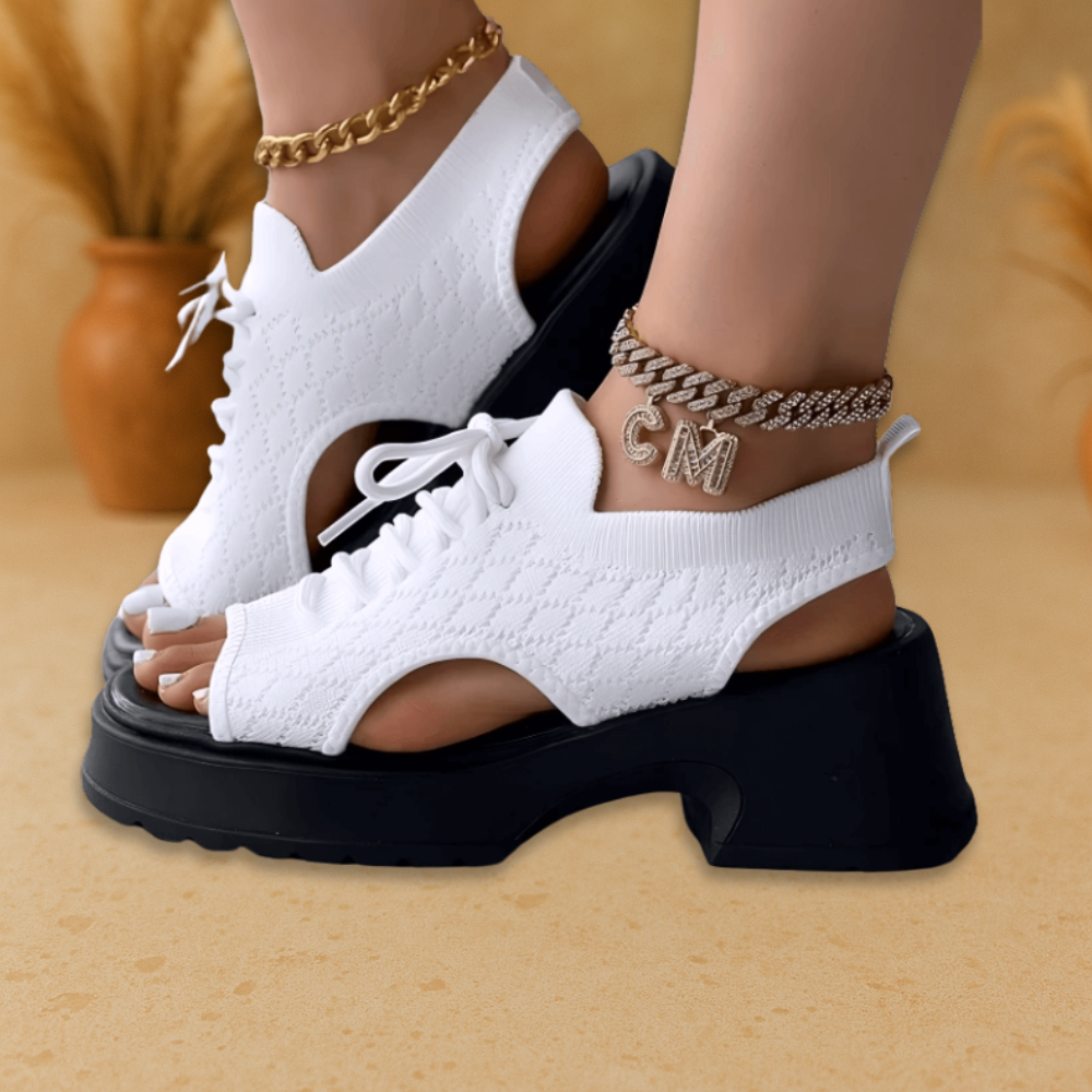 Alvona Breathable Knit Wedge Sandals