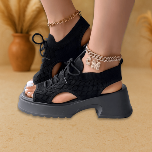 Alvona Breathable Knit Wedge Sandals