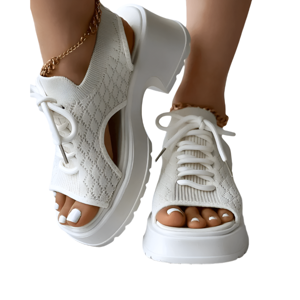 Alvona Breathable Knit Wedge Sandals