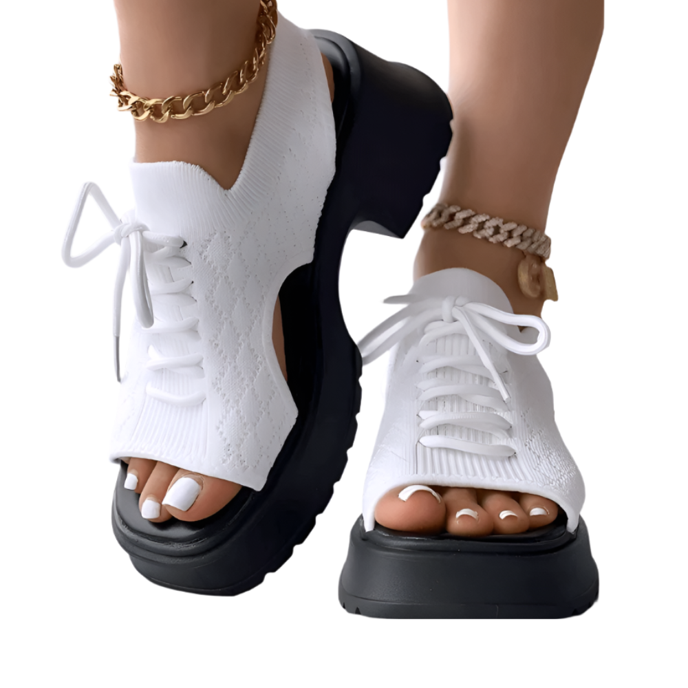 Alvona Breathable Knit Wedge Sandals