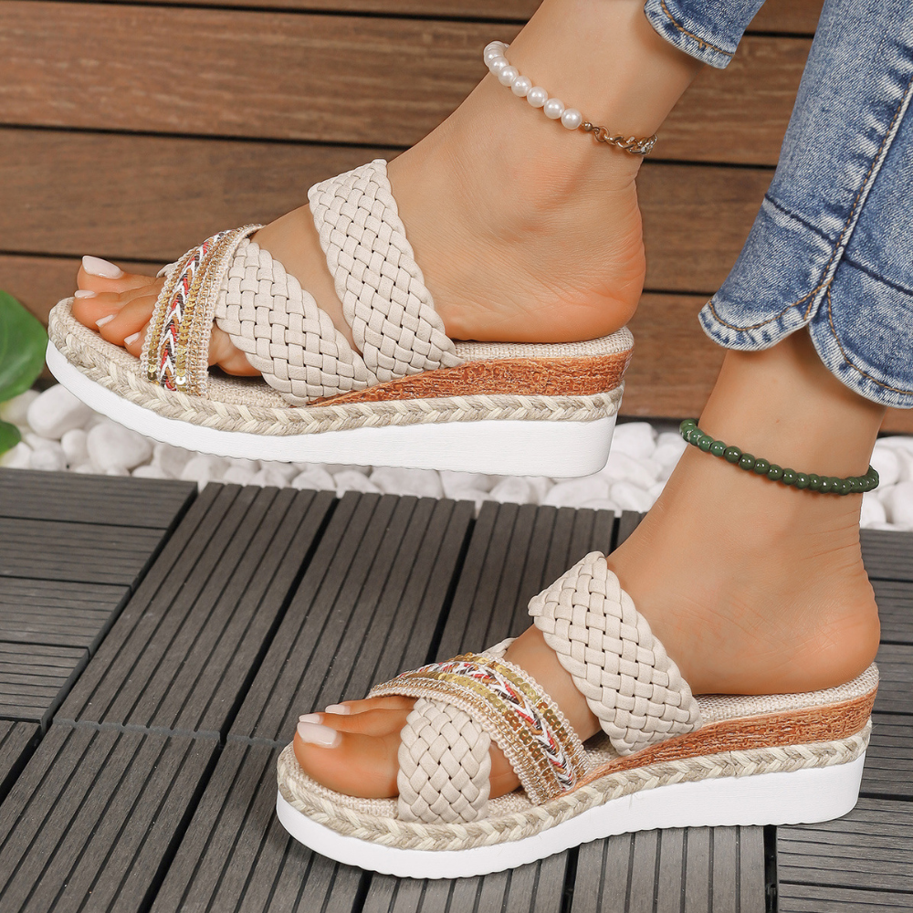 Toscana Open-Toe Orthopedic Wedge Sandals
