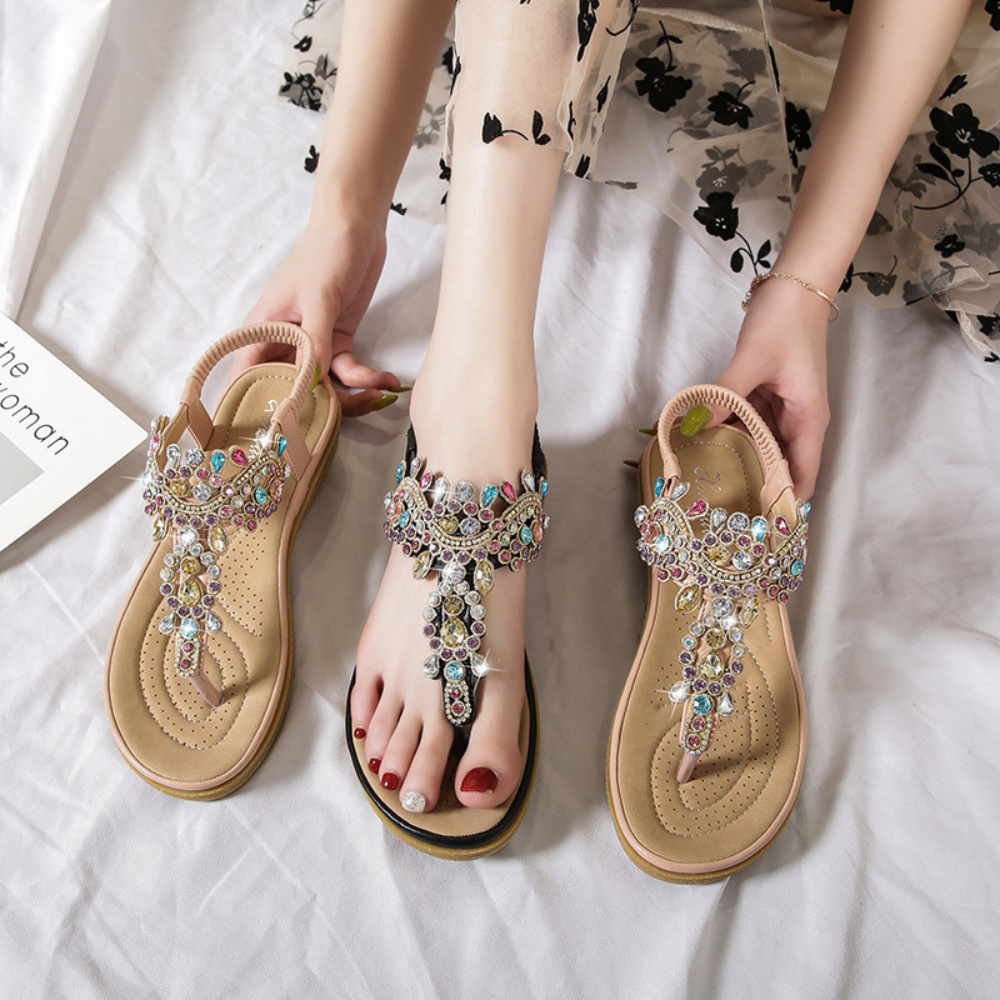 Ravello Crystal-Embellished Sandals