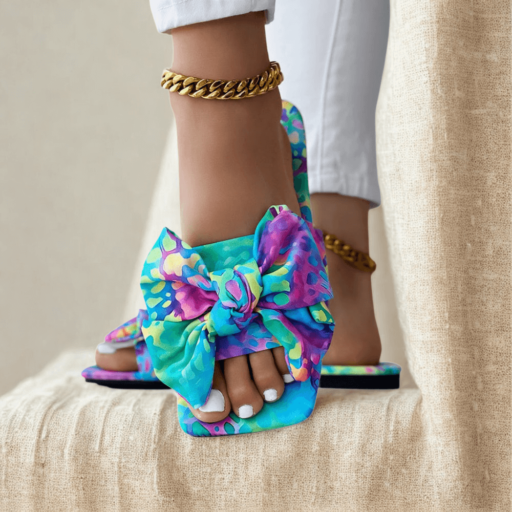 Geneva Colorful Bowknot Slip-On Sandals