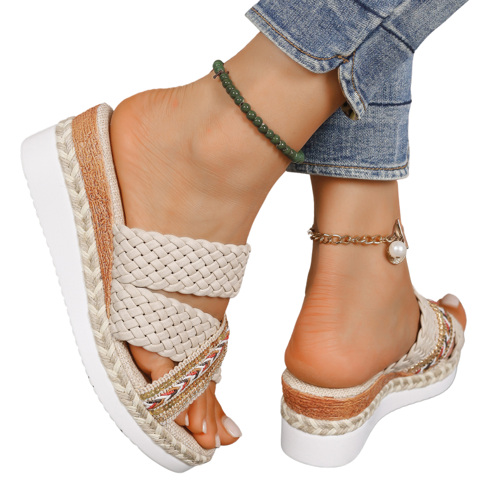 Toscana Open-Toe Orthopedic Wedge Sandals