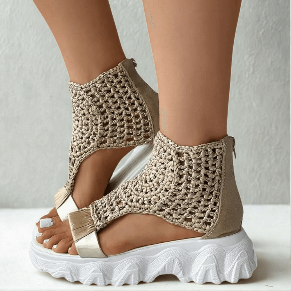 Sorra Braided Wedge Sandals