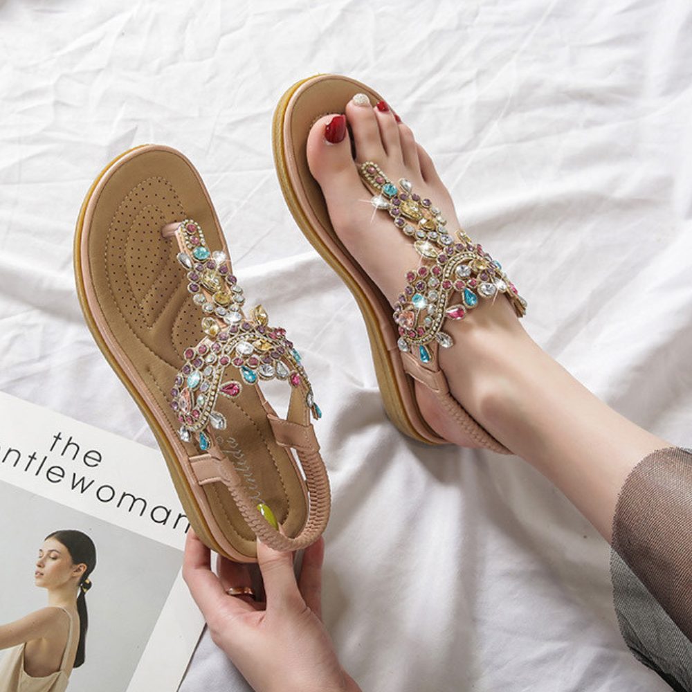 Ravello Crystal-Embellished Sandals