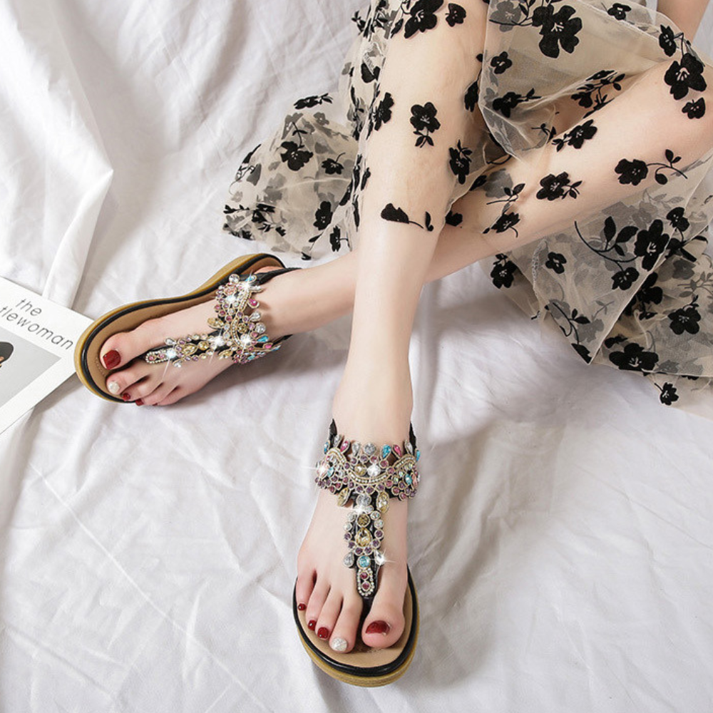 Ravello Crystal-Embellished Sandals