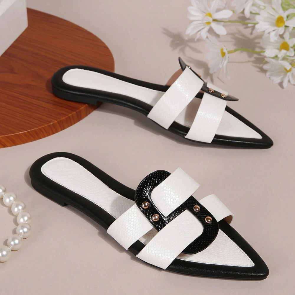Albara Stylish Pointed Flat Sandals
