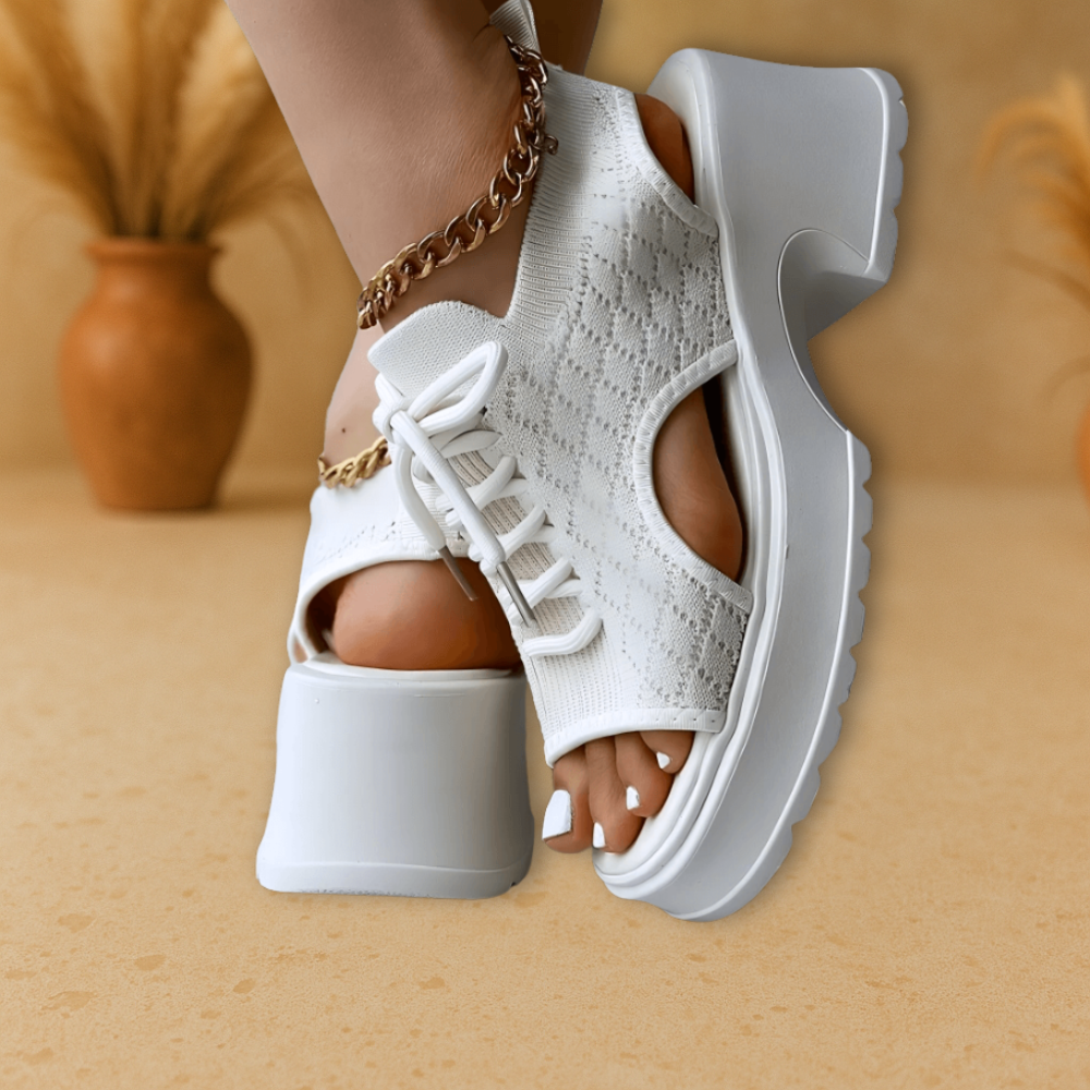 Alvona Breathable Knit Wedge Sandals