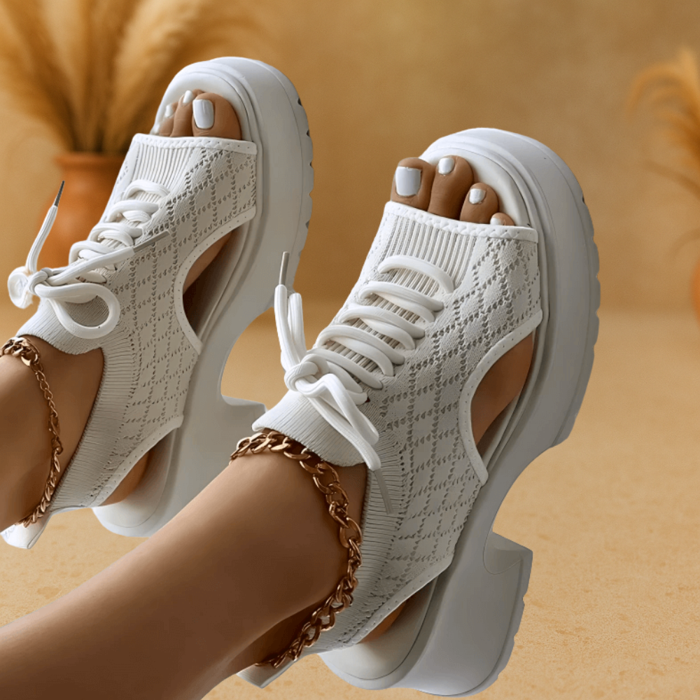 Alvona Breathable Knit Wedge Sandals