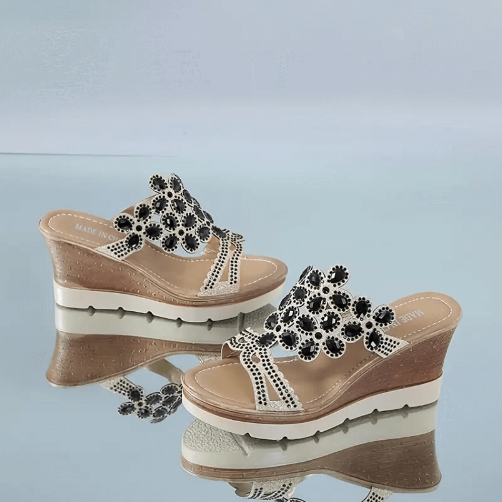 Savona Gem Detail Wedge Sandals