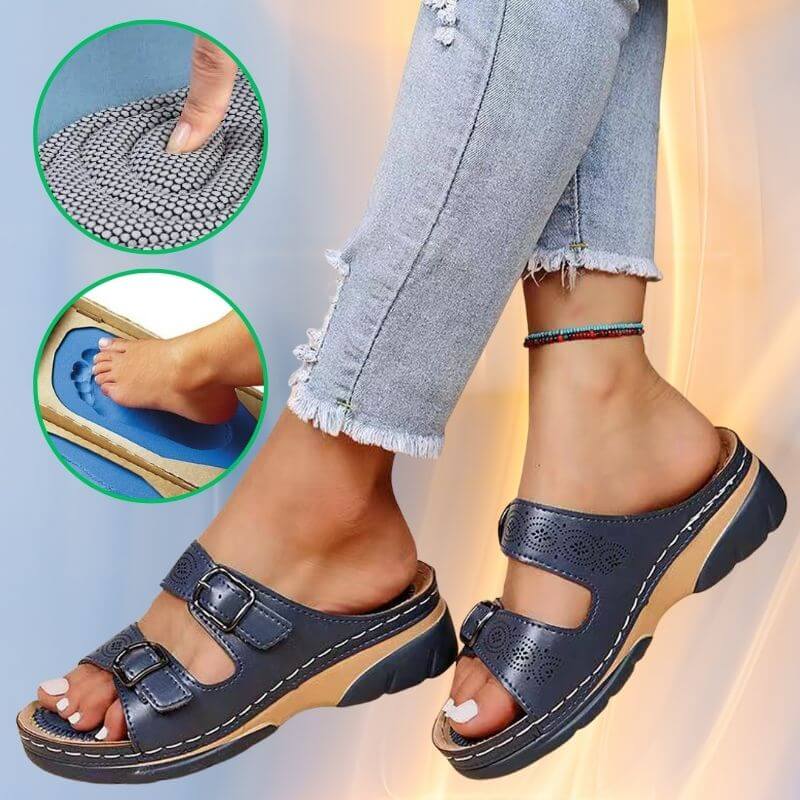 Sorrento Non-Slip Open Toe Wedge Sandals