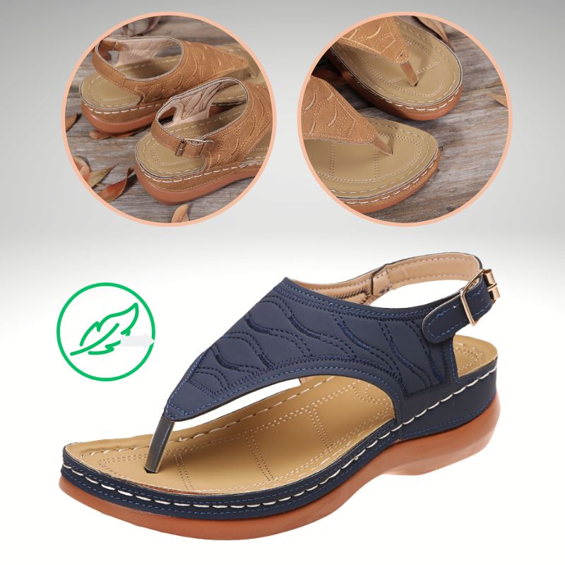 Tuscany Women's Embroidered Wedge Heel Sandals