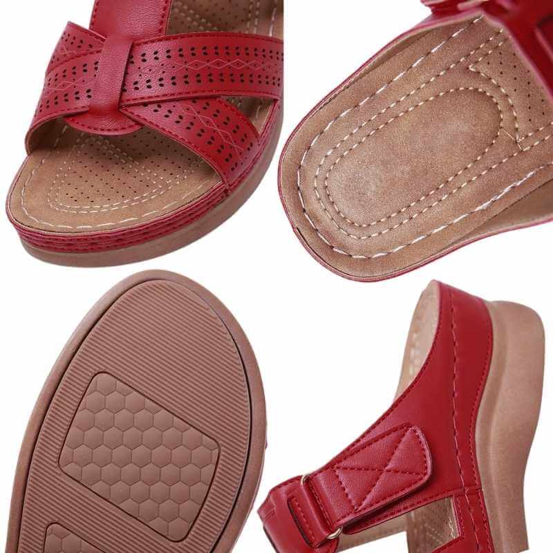 Corsica Orthopedic Low Heel Wedge Sandals