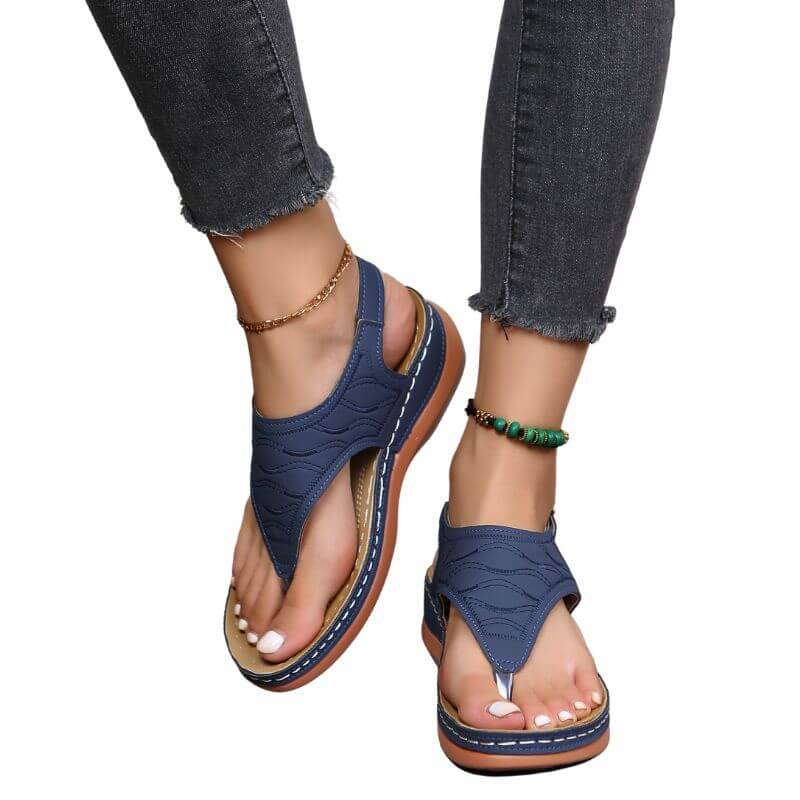 Tuscany Women's Embroidered Wedge Heel Sandals