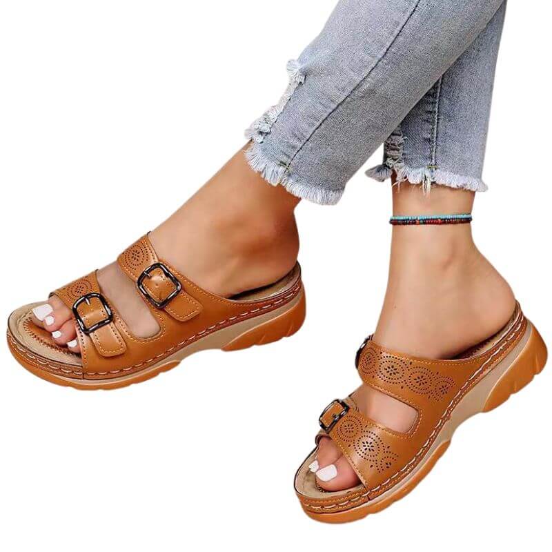 Sorrento Non-Slip Open Toe Wedge Sandals