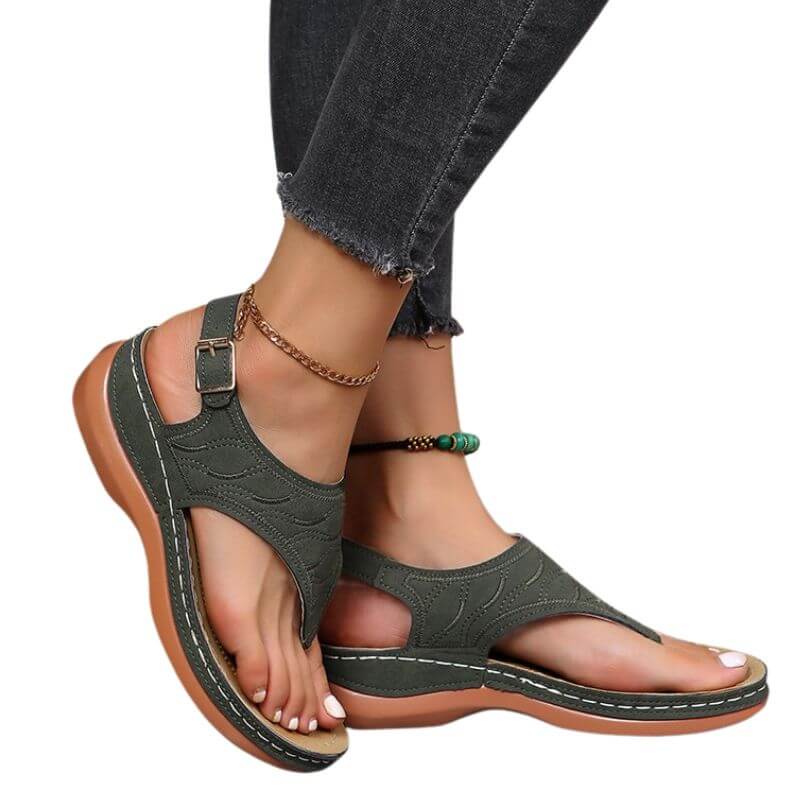 Tuscany Women's Embroidered Wedge Heel Sandals