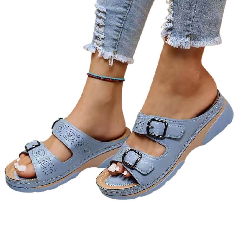 Sorrento Non-Slip Open Toe Wedge Sandals
