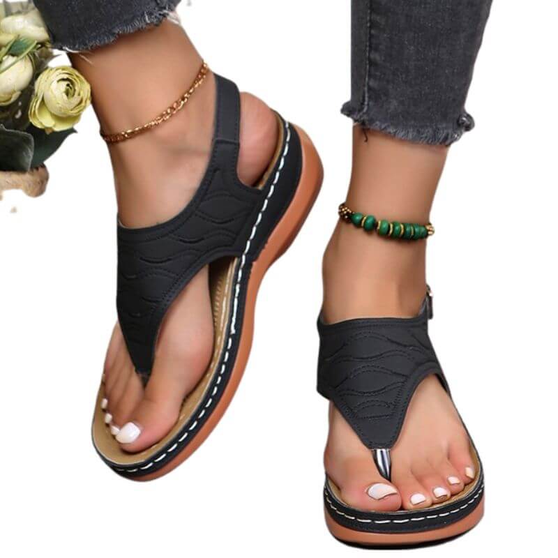 Tuscany Women's Embroidered Wedge Heel Sandals