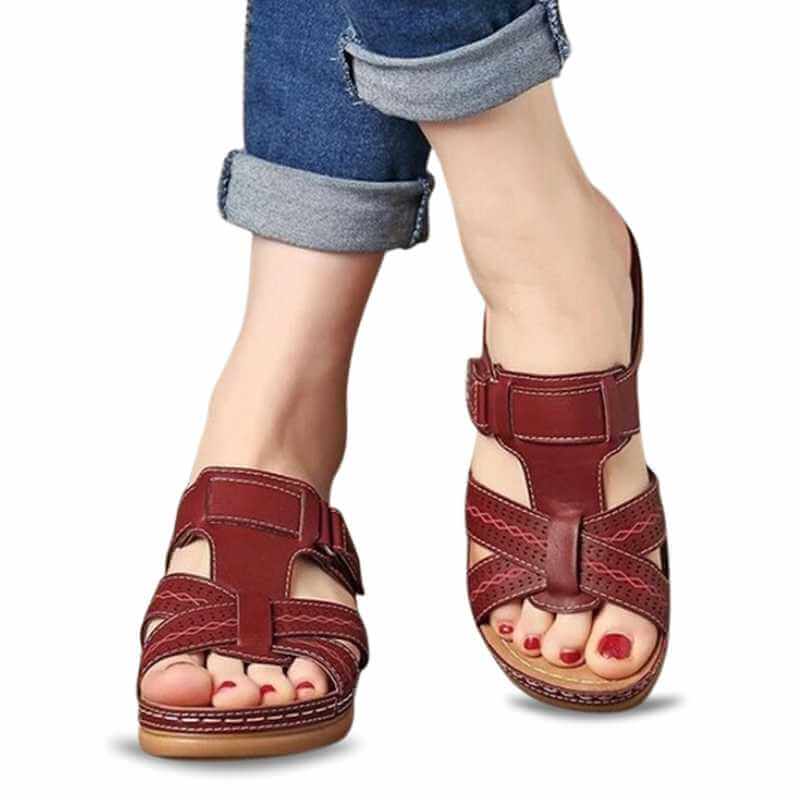 Corsica Orthopedic Low Heel Wedge Sandals